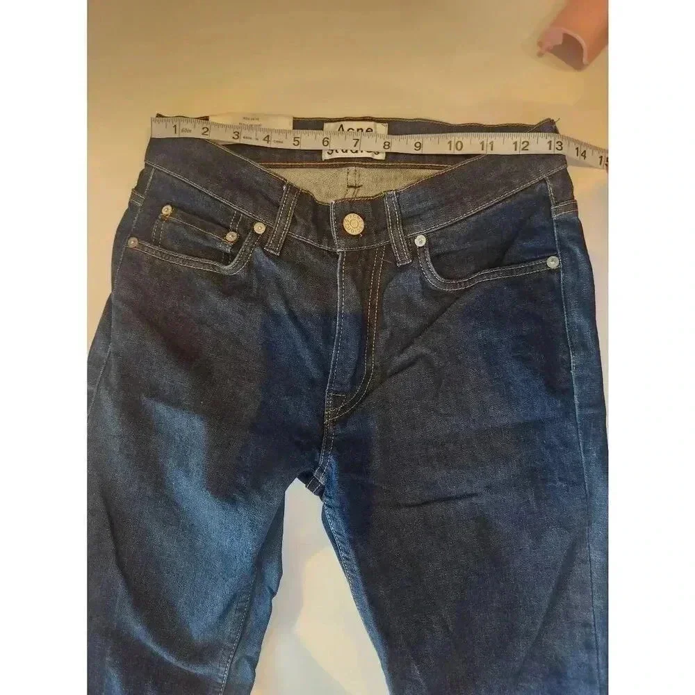 Acne Studios Ace Raw Gothic Skinny Jeans New With Tags Dark Wash Mens 28 Inseam - Picture 7 of 9